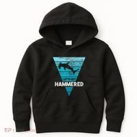 Hammerhead Shark LetS Get Hammered All Week Kids Hoodie thumb 0