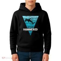 Hammerhead Shark LetS Get Hammered All Week Kids Hoodie thumb 4
