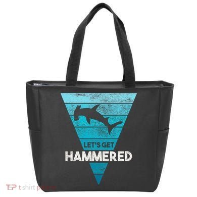 Hammerhead Shark LetS Get Hammered All Week Tote Bag