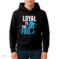 Hydrofoil Surfing Loyal To The Foil Board Kids Hoodie thumb 4