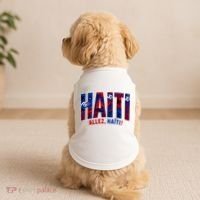 Haiti Soccer Lovers Allez, Haïti! Doggie Tank thumb 2