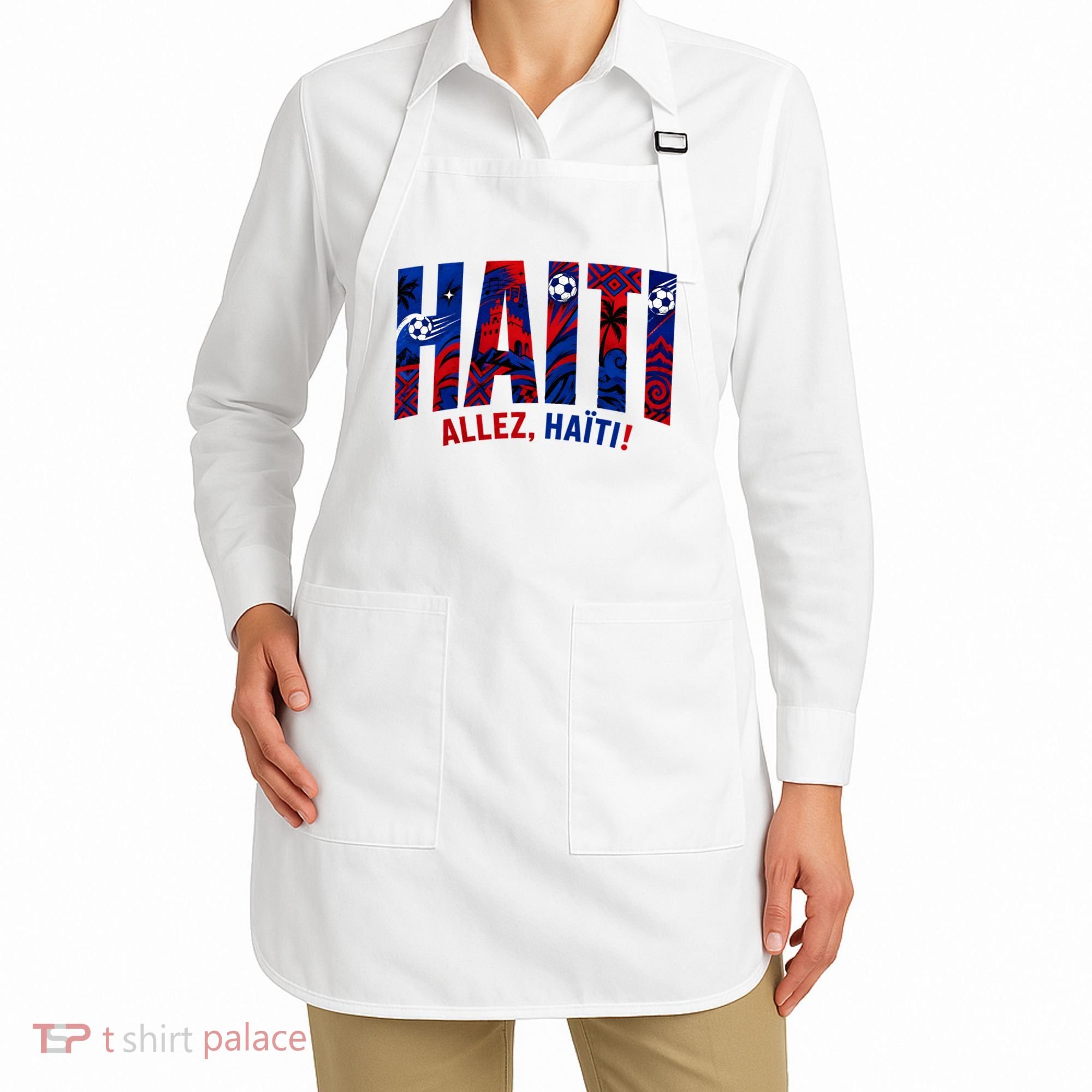 Haiti Soccer Lovers Allez, Haïti! Apron