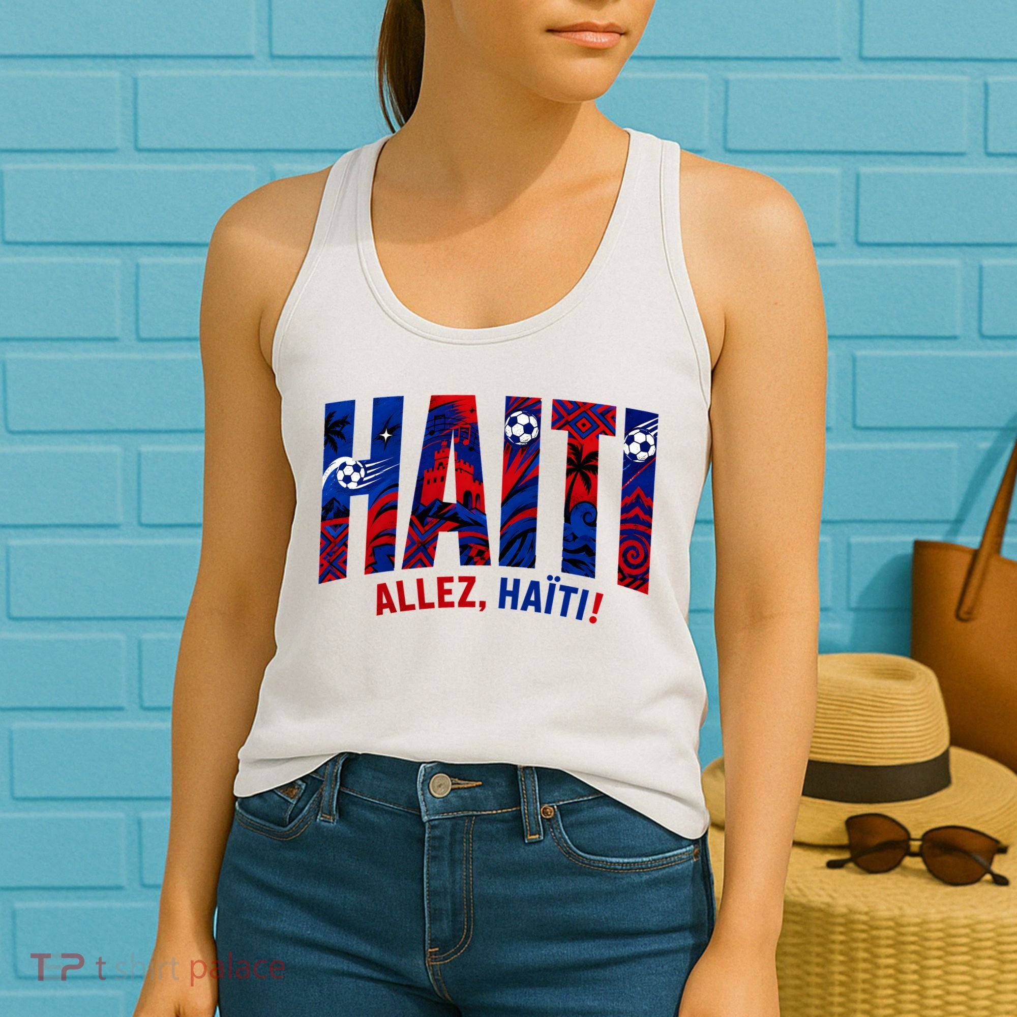 Haiti Soccer Lovers Allez, Haïti! Women's Tank Top