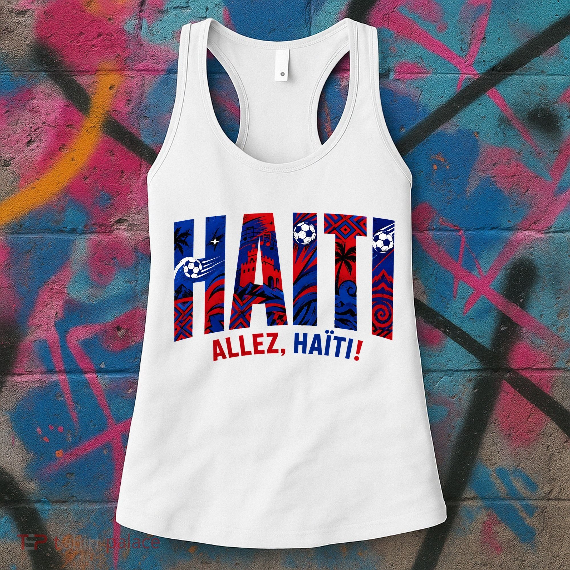 Haiti Soccer Lovers Allez, Haïti! Women's Tank Top