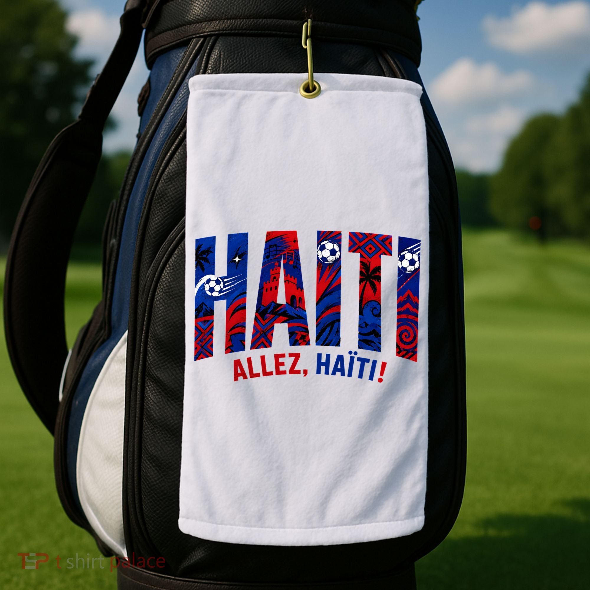 Haiti Soccer Lovers Allez, Haïti! Golf Towel