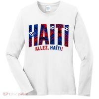 Haiti Soccer Lovers Allez, Haïti! Women's Long Sleeve Shirt thumb 0