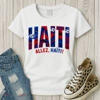 Haiti Soccer Lovers Allez, Haïti! Women's T-Shirt thumb 3
