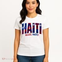 Haiti Soccer Lovers Allez, Haïti! Women's T-Shirt thumb 4