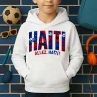 Haiti Soccer Lovers Allez, Haïti! Kids Hoodie thumb 2