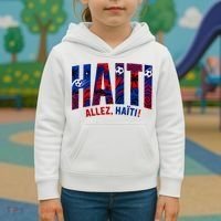 Haiti Soccer Lovers Allez, Haïti! Kids Hoodie thumb 3