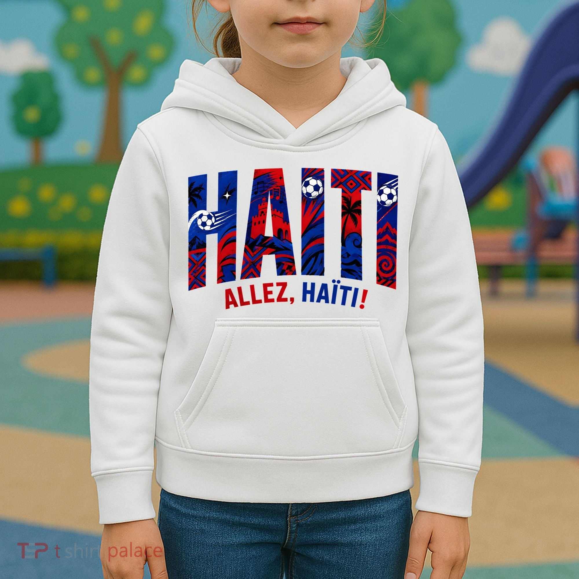 Haiti Soccer Lovers Allez, Haïti! Kids Hoodie