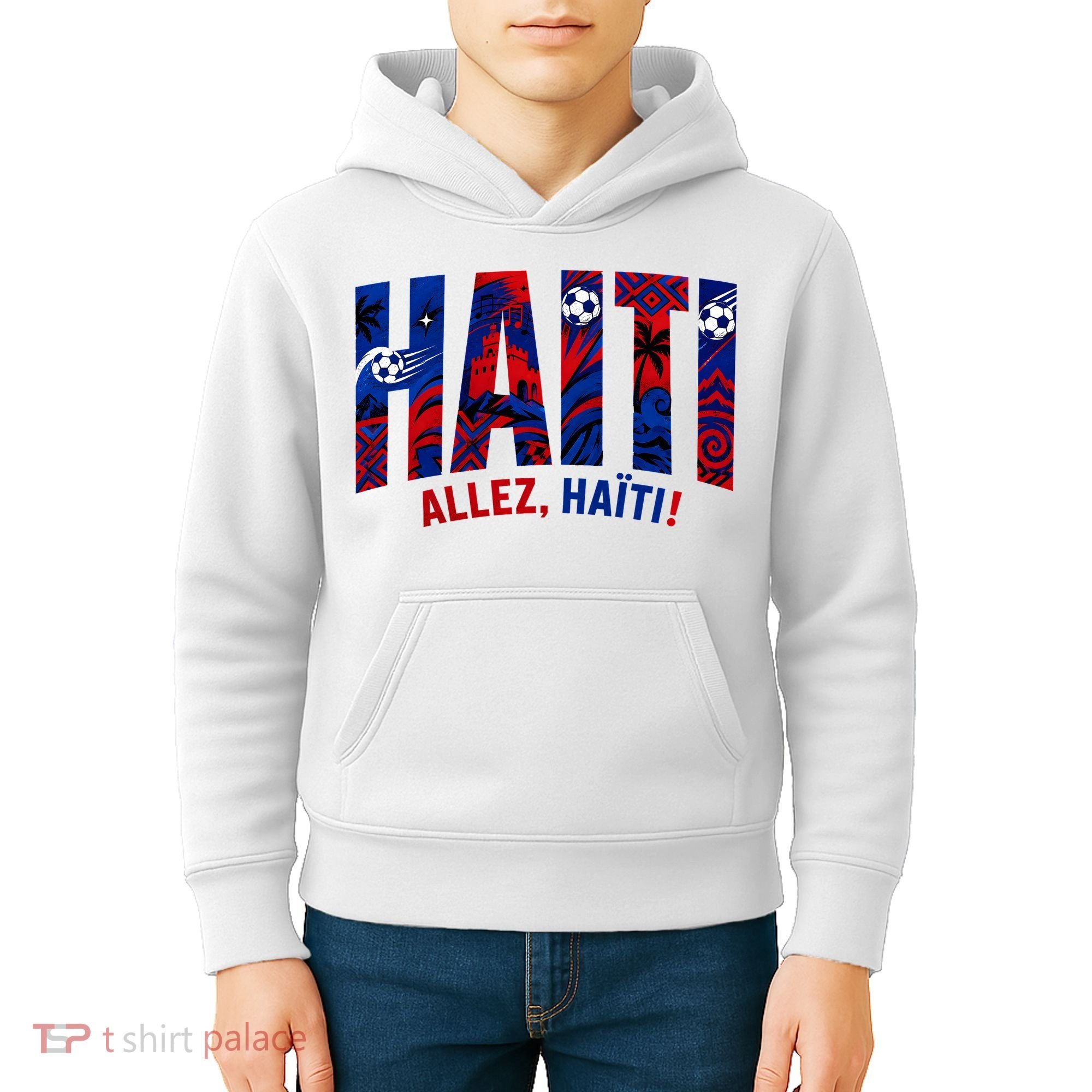 Haiti Soccer Lovers Allez, Haïti! Kids Hoodie