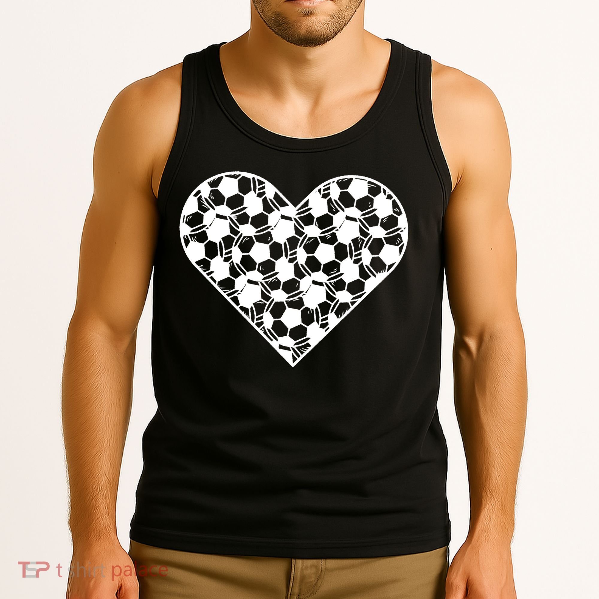 Heart Soccer Lover Tank Top