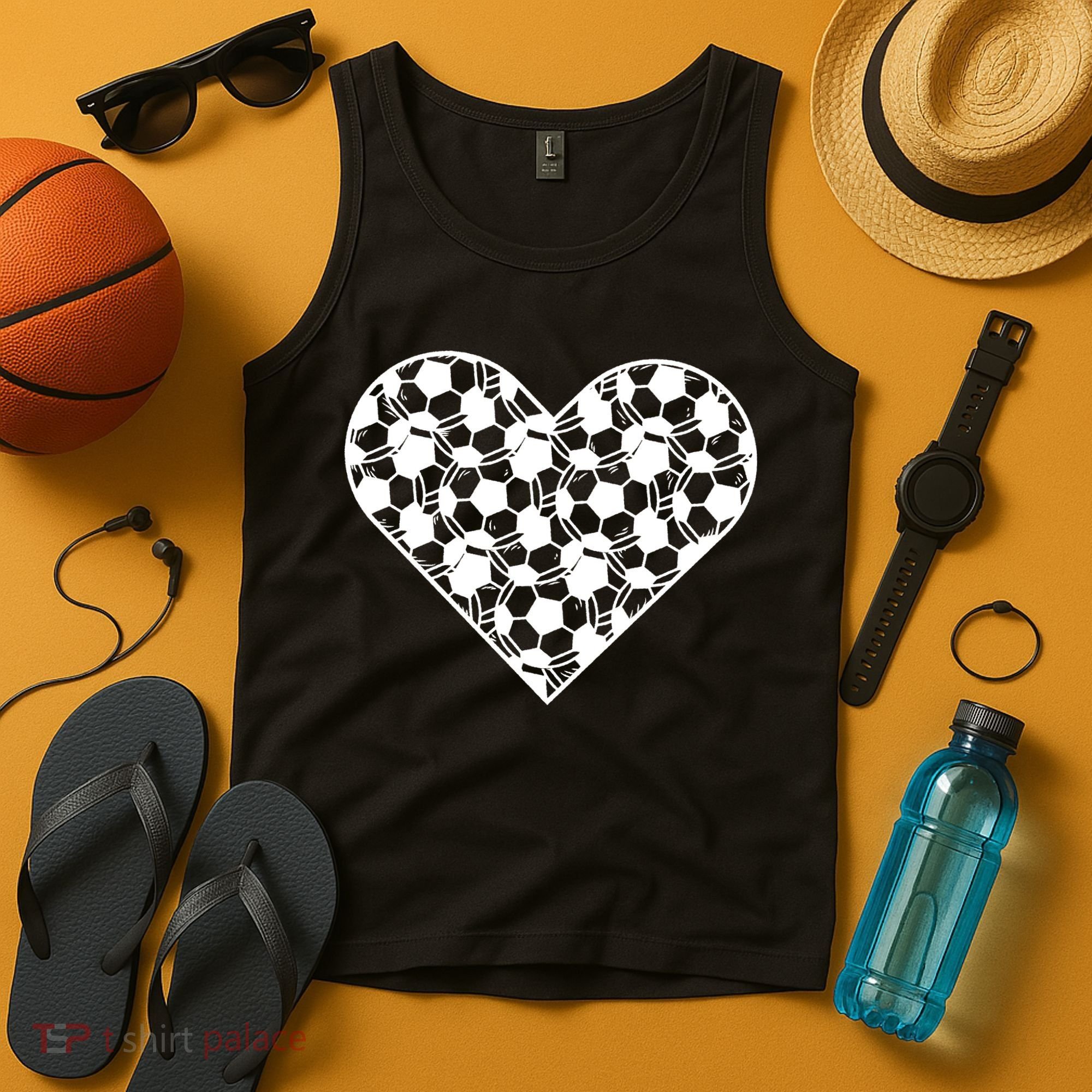 Heart Soccer Lover Tank Top