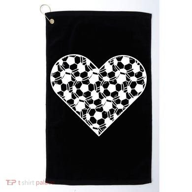 Heart Soccer Lover Golf Towel