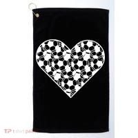 Heart Soccer Lover Golf Towel thumb 0
