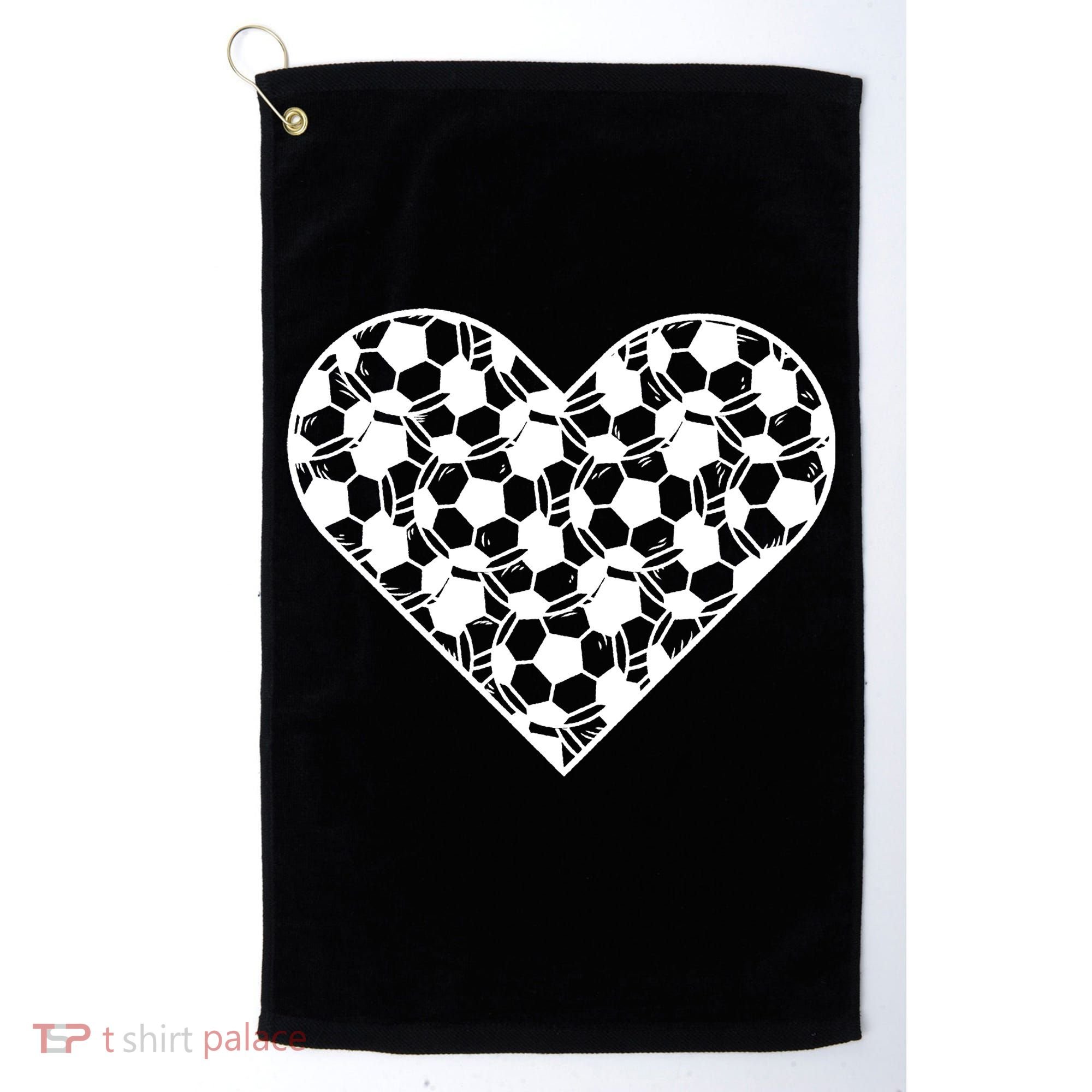 Heart Soccer Lover Golf Towel