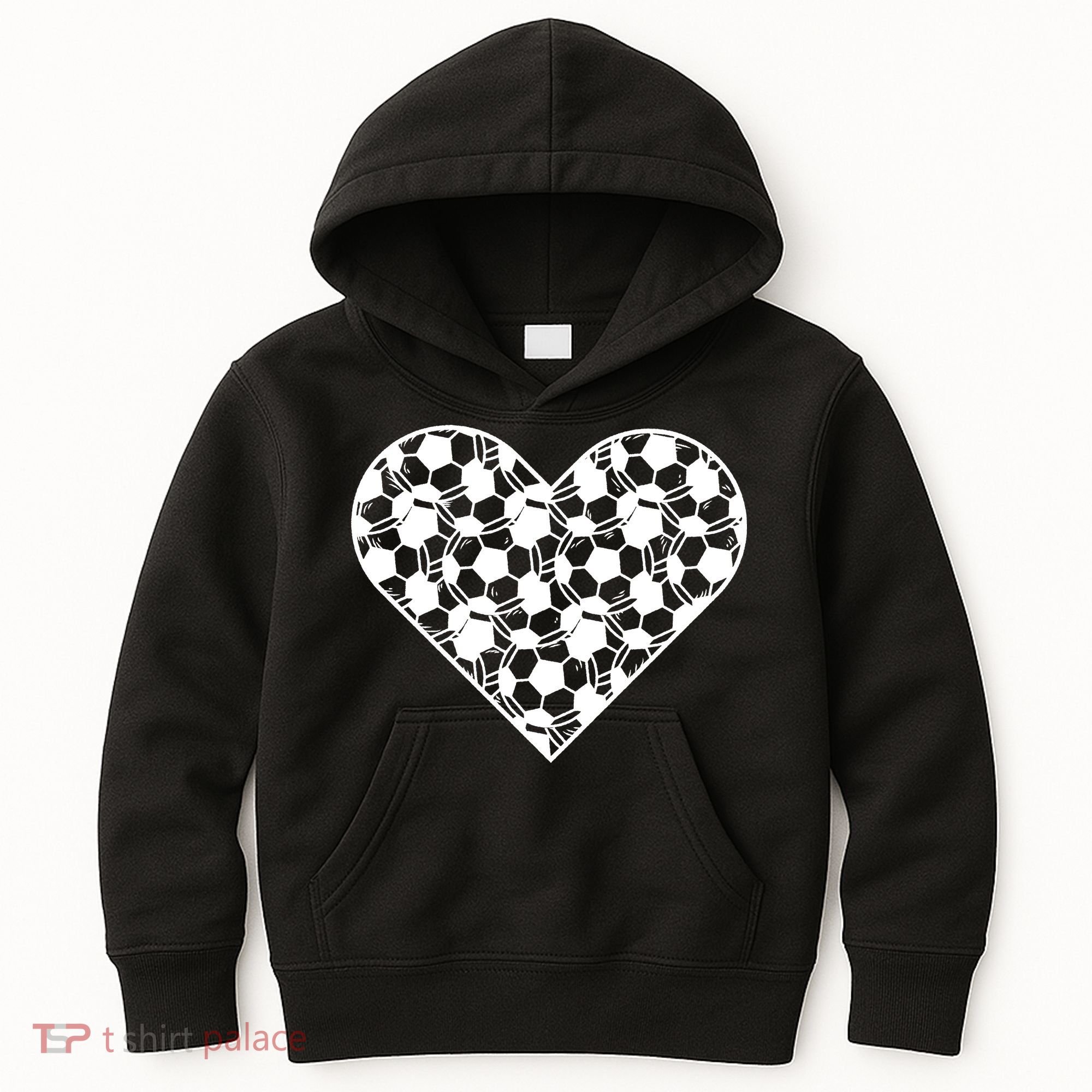 Heart Soccer Lover Kids Hoodie