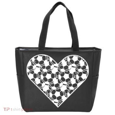 Heart Soccer Lover Tote Bag