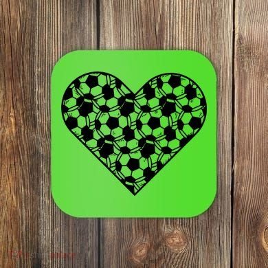 Heart Soccer Lover Coaster