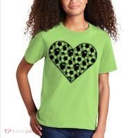 Heart Soccer Lover Kids T-Shirt thumb 2