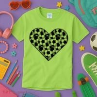Heart Soccer Lover Kids T-Shirt thumb 3