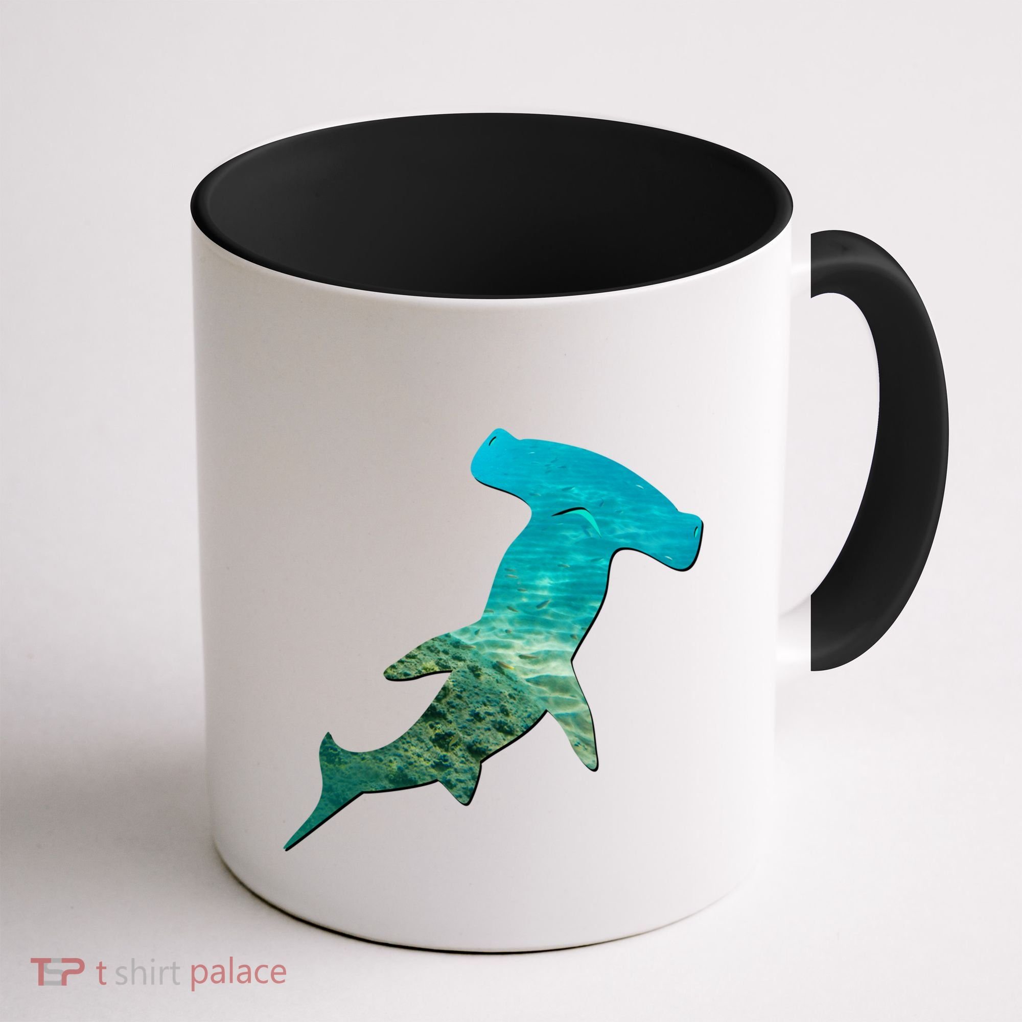 Hammerhead Shark Lovers Silhouette Earth Day And Ocean Week Gift Coffee Mug