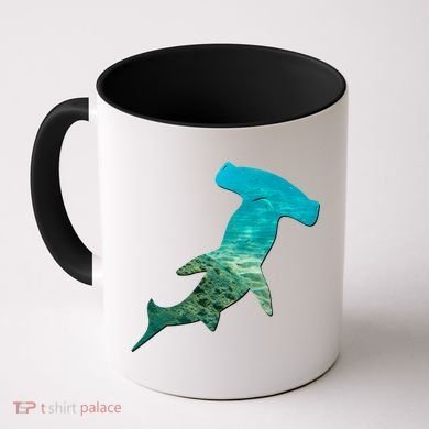 Hammerhead Shark Lovers Silhouette Earth Day And Ocean Week Gift Coffee Mug