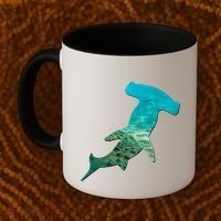 Hammerhead Shark Lovers Silhouette Earth Day And Ocean Week Gift Coffee Mug thumb 2