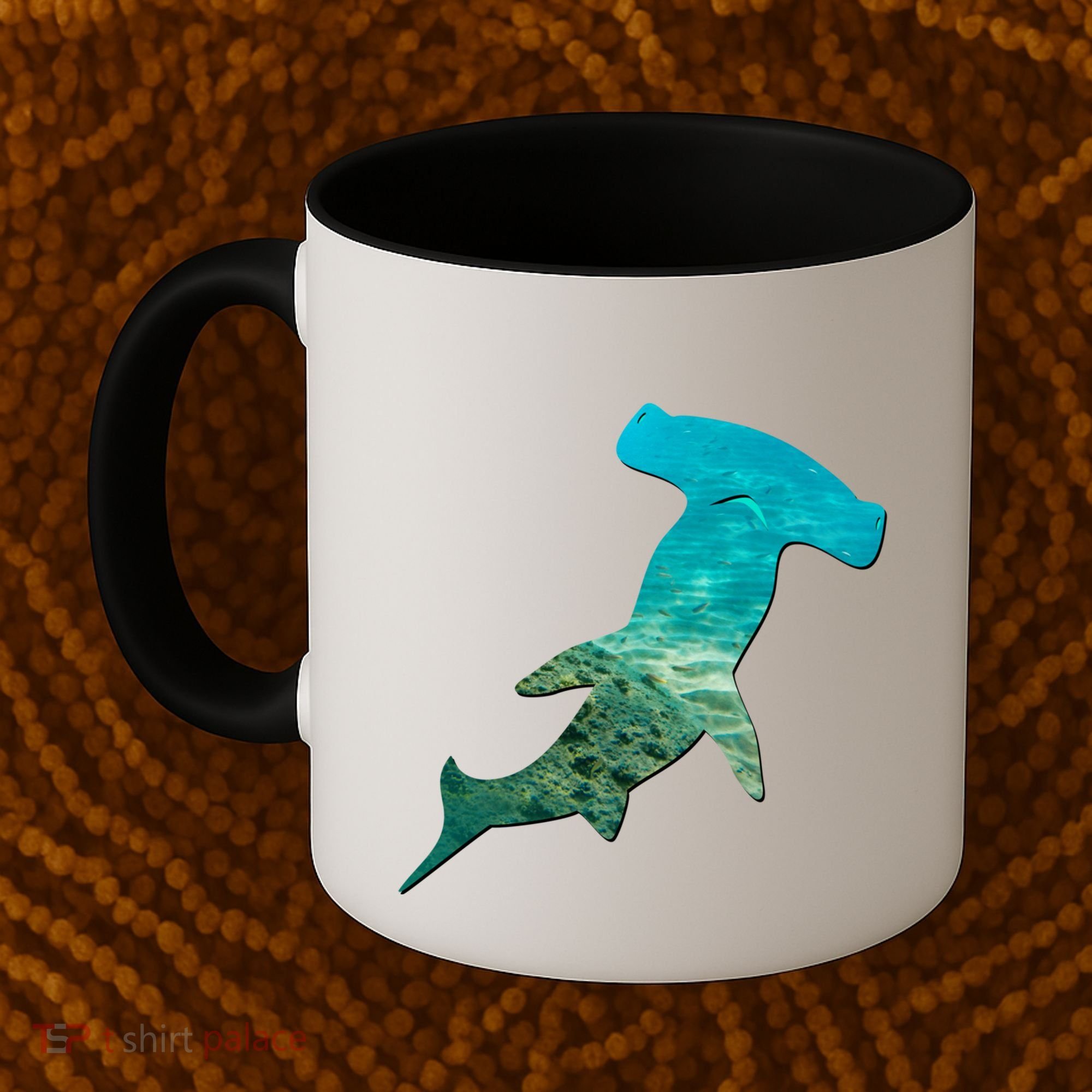 Hammerhead Shark Lovers Silhouette Earth Day And Ocean Week Gift Coffee Mug
