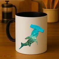 Hammerhead Shark Lovers Silhouette Earth Day And Ocean Week Gift Coffee Mug thumb 4