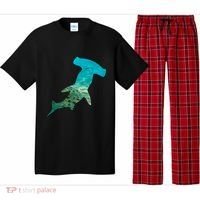 Hammerhead Shark Lovers Silhouette Earth Day And Ocean Week Gift Pajama Set thumb 0
