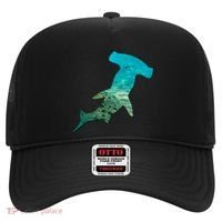 Hammerhead Shark Lovers Silhouette Earth Day And Ocean Week Gift Hat thumb 0