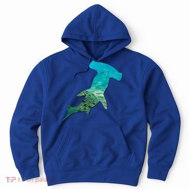 Hammerhead Shark Lovers Silhouette Earth Day And Ocean Week Gift Hoodie
