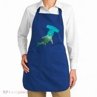 Hammerhead Shark Lovers Silhouette Earth Day And Ocean Week Gift Apron thumb 2