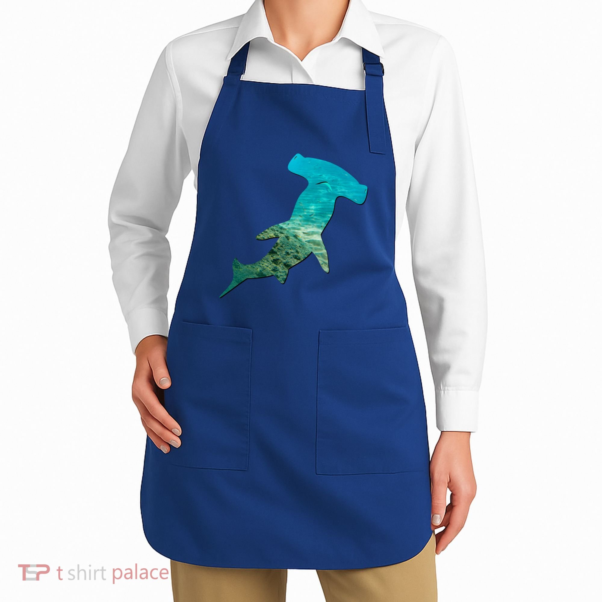 Hammerhead Shark Lovers Silhouette Earth Day And Ocean Week Gift Apron