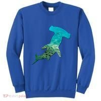 Hammerhead Shark Lovers Silhouette Earth Day And Ocean Week Gift Sweatshirt thumb 0