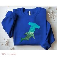 Hammerhead Shark Lovers Silhouette Earth Day And Ocean Week Gift Sweatshirt thumb 2