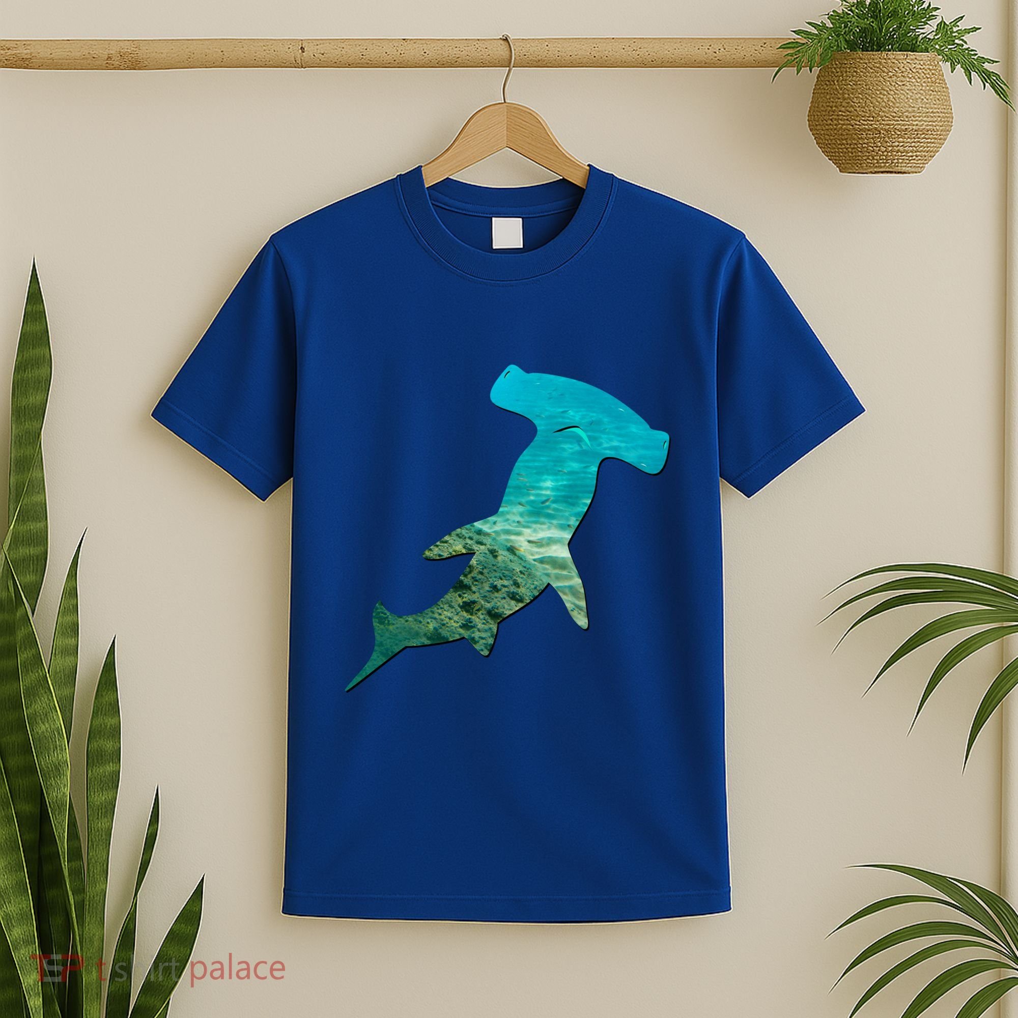 Hammerhead Shark Lovers Silhouette Earth Day And Ocean Week Gift T-Shirt