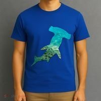 Hammerhead Shark Lovers Silhouette Earth Day And Ocean Week Gift T-Shirt thumb 3
