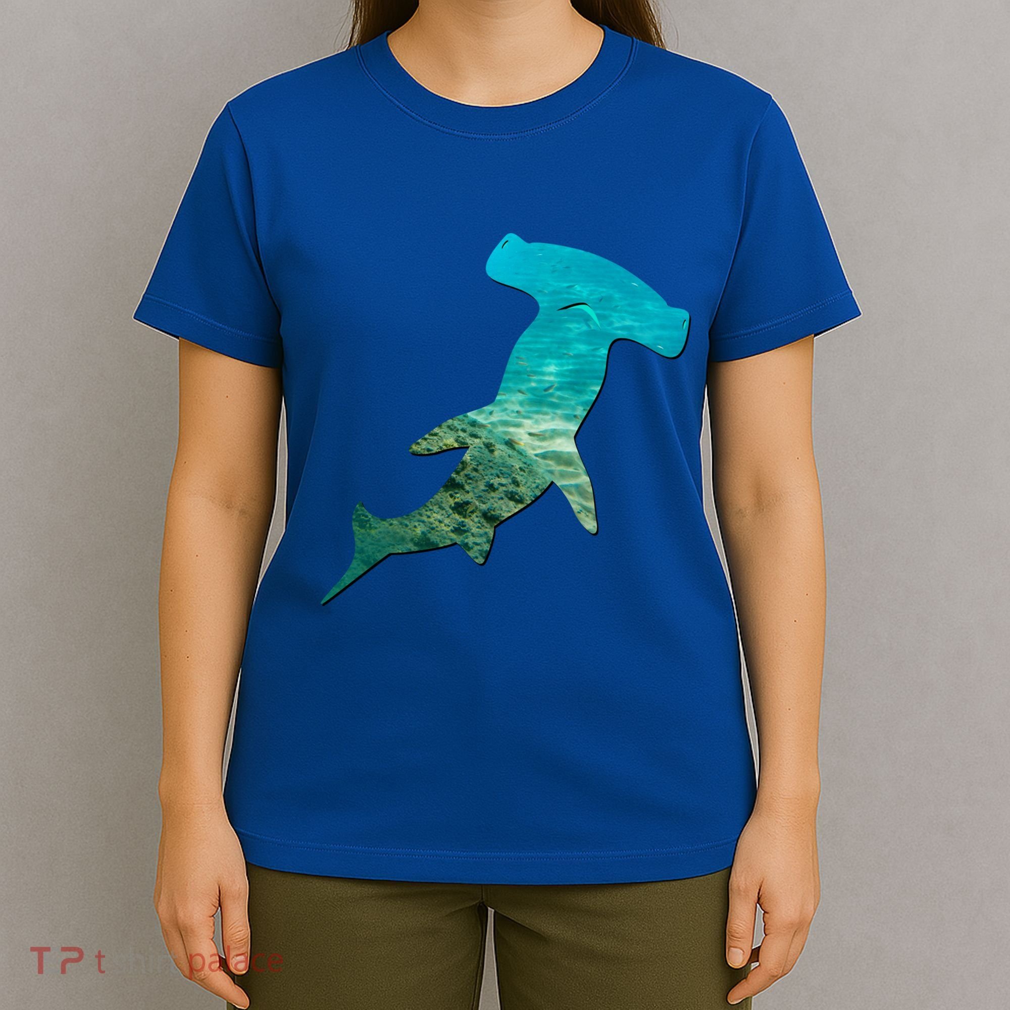 Hammerhead Shark Lovers Silhouette Earth Day And Ocean Week Gift T-Shirt