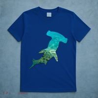 Hammerhead Shark Lovers Silhouette Earth Day And Ocean Week Gift T-Shirt thumb 5