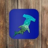 Hammerhead Shark Lovers Silhouette Earth Day And Ocean Week Gift Coaster thumb 0