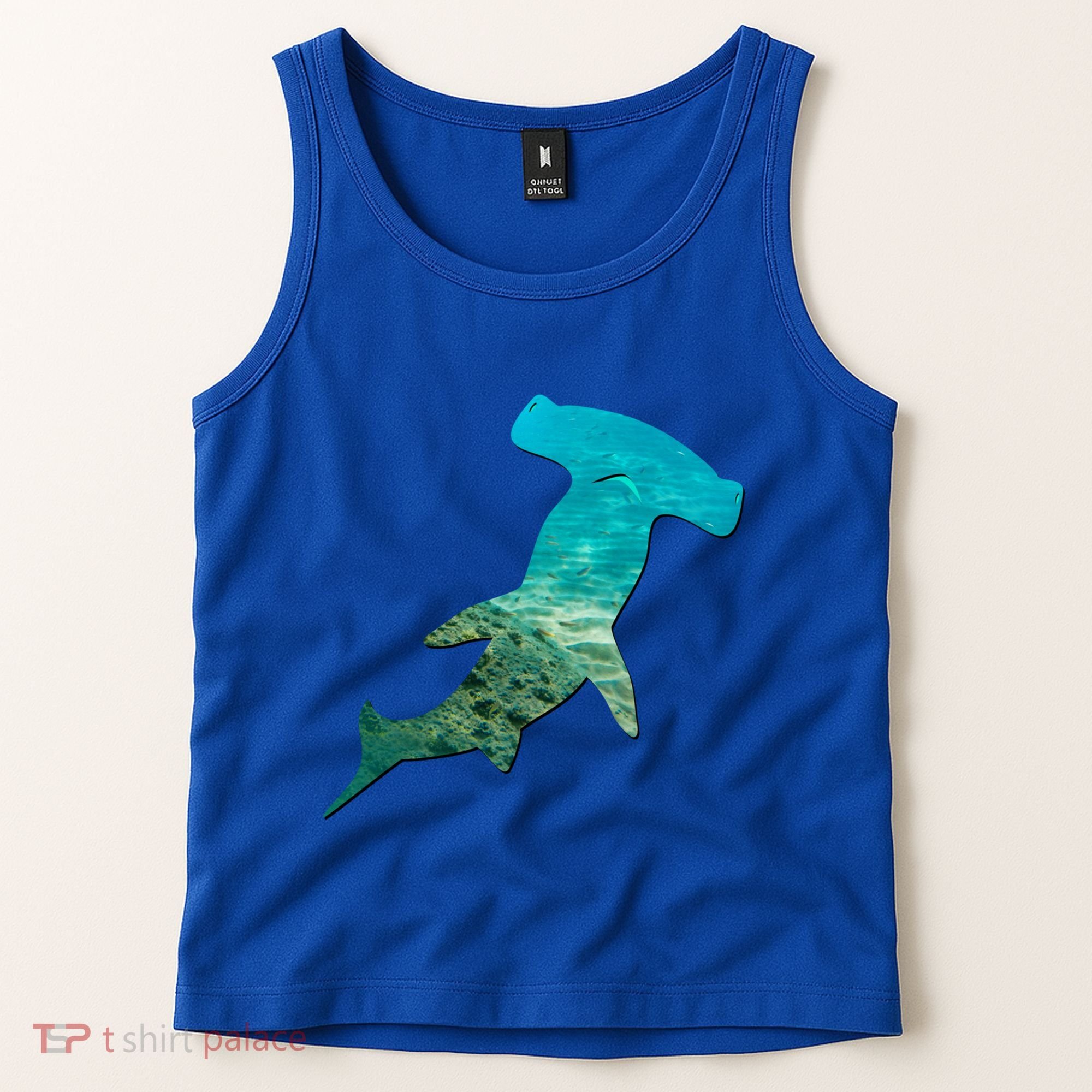 Hammerhead Shark Lovers Silhouette Earth Day And Ocean Week Gift Tank Top