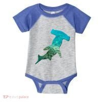 Hammerhead Shark Lovers Silhouette Earth Day And Ocean Week Gift Infant Baby Jersey Bodysuit thumb 0