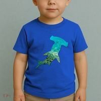 Hammerhead Shark Lovers Silhouette Earth Day And Ocean Week Gift Toddler T-Shirt thumb 2