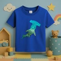 Hammerhead Shark Lovers Silhouette Earth Day And Ocean Week Gift Toddler T-Shirt thumb 3