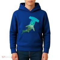Hammerhead Shark Lovers Silhouette Earth Day And Ocean Week Gift Kids Hoodie thumb 4