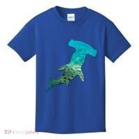 Hammerhead Shark Lovers Silhouette Earth Day And Ocean Week Gift Kids T-Shirt thumb 0