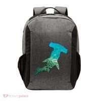 Hammerhead Shark Lovers Silhouette Earth Day And Ocean Week Gift Vector Backpack thumb 0